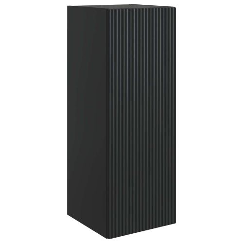 Стенно шкафче Черно 33 x 34,5 x 90 см Инженерна дървесина