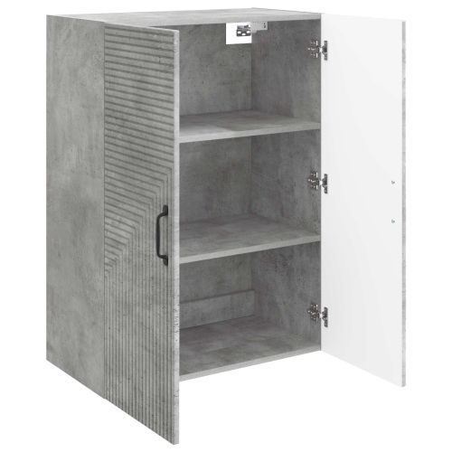 Стенно шкафче Бетонно сиво 66 x 34,5 x 90 см