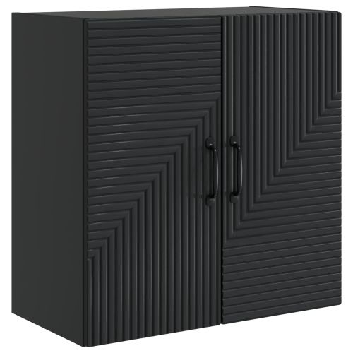 Стенно шкафче Черно 59 x 31 x 60 см Инженерна дървесина