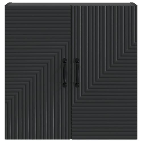 Стенно шкафче Черно 59 x 31 x 60 см Инженерна дървесина