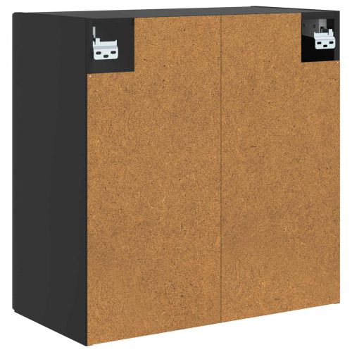 Стенно шкафче Черно 59 x 31 x 60 см Инженерна дървесина