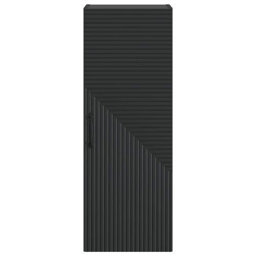 Стенно шкафче Черно 33 x 34,5 x 90 см Инженерна дървесина