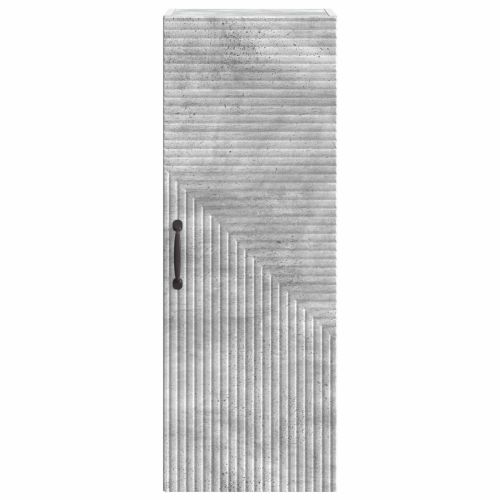 Стенно шкафче Бетонно сиво 33 x 34,5 x 90 см