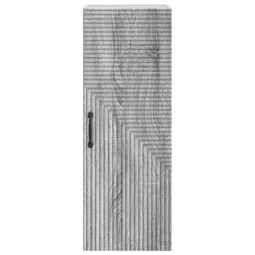 Стенно шкафче Сив Сонома 33 x 34,5 x 90 см Инженерна дървесина