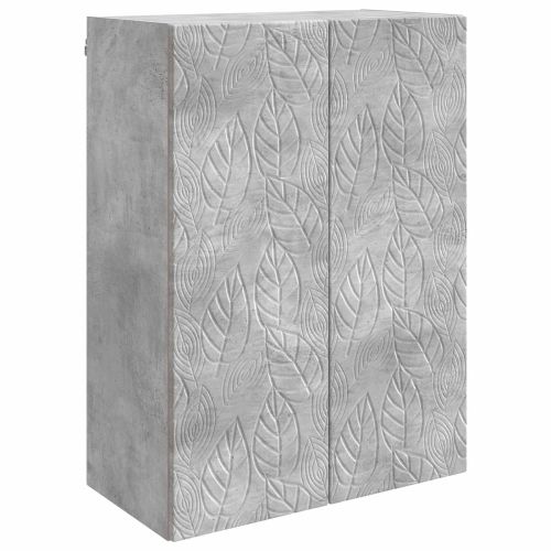 Стенно шкафче Бетонно сиво 66 x 34,5 x 90 см
