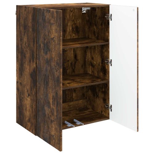 Стенно шкафче Опушен дъб 66 x 34,5 x 90 см Инженерна дървесина