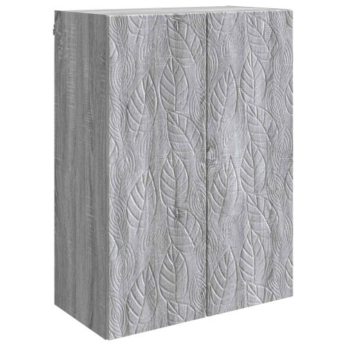 Стенно шкафче Сив Сонома 66 x 34,5 x 90 см Инженерна дървесина