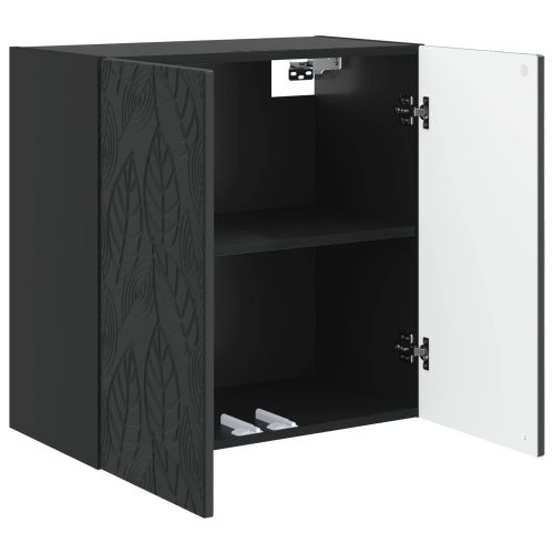 Стенно шкафче Черно 59 x 31 x 60 см Инженерна дървесина