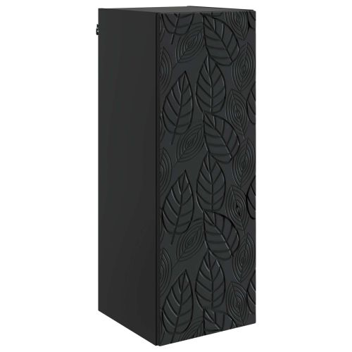 Стенно шкафче Черно 33 x 34,5 x 90 см Инженерна дървесина