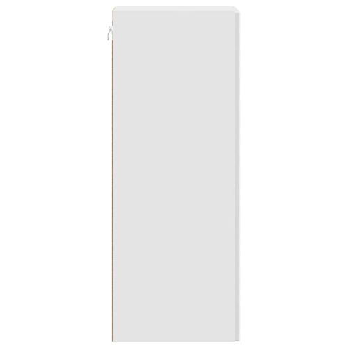Стенно шкафче Бял гланц 33 x 34,5 x 90 см Инженерна дървесина