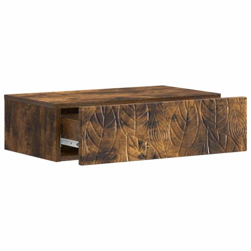 Стенен страничен масичка Опушен дъб 59 x 34,5 x 17 см