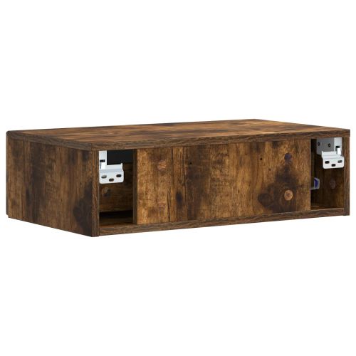 Стенен страничен масичка Опушен дъб 59 x 34,5 x 17 см