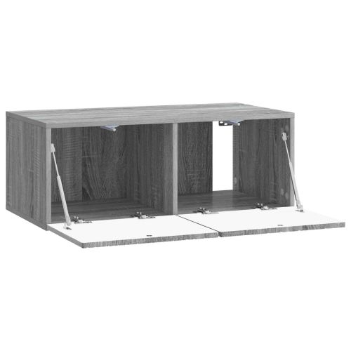 Стенно монтиран ТВ шкаф 98 x 41 x 30 см Сив Сонома