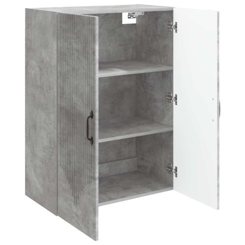 Стенно шкафче Бетонно сиво 66 x 34,5 x 90 см