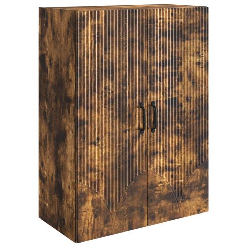 Стенно шкафче Опушен дъб 66 x 34,5 x 90 см Инженерна дървесина