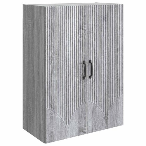 Стенно шкафче Сив Сонома 66 x 34,5 x 90 см Инженерна дървесина