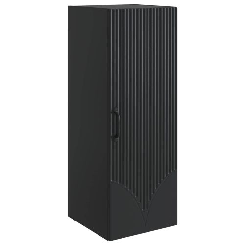 Стенно шкафче Черно 33 x 34,5 x 90 см Инженерна дървесина
