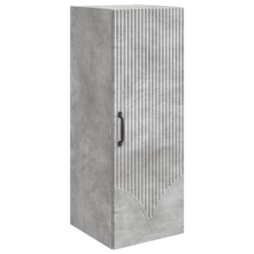 Стенно шкафче Бетонно сиво 33 x 34,5 x 90 см