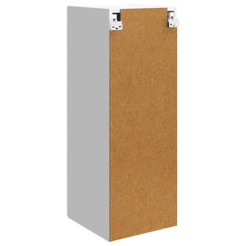 Стенно шкафче Бял гланц 33 x 34,5 x 90 см Инженерна дървесина