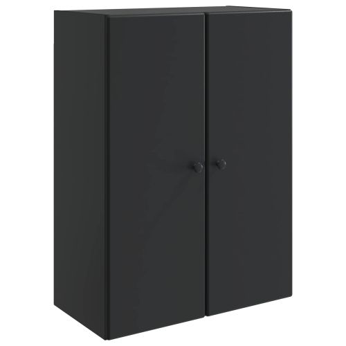 Стенно шкафче Черно 66 x 34,5 x 90 см Инженерна дървесина
