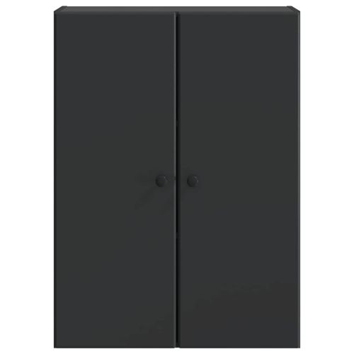 Стенно шкафче Черно 66 x 34,5 x 90 см Инженерна дървесина