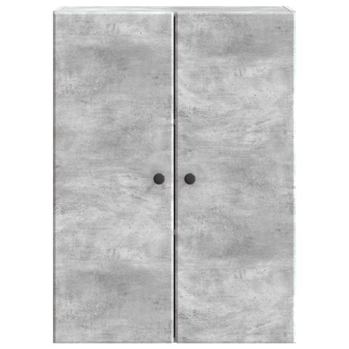 Стенно шкафче Бетонно сиво 66 x 34,5 x 90 см