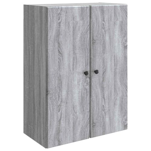 Стенно шкафче Сив Сонома 66 x 34,5 x 90 см Инженерна дървесина
