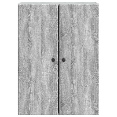 Стенно шкафче Сив Сонома 66 x 34,5 x 90 см Инженерна дървесина