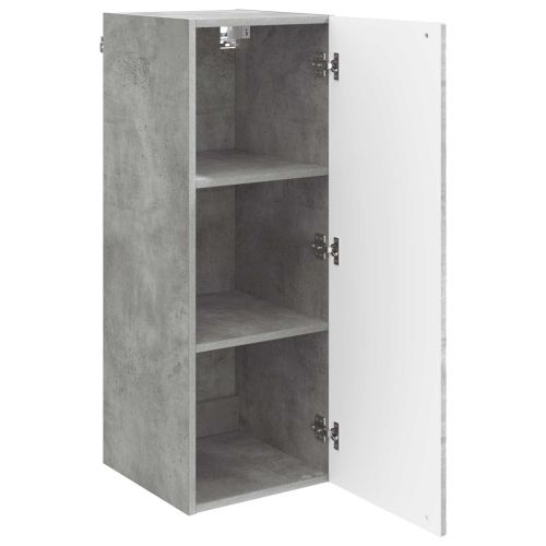 Стенно шкафче Бетонно сиво 33 x 34,5 x 90 см