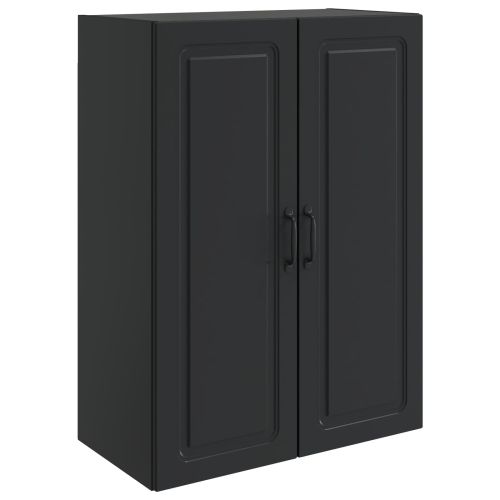 Стенно шкафче Черно 66 x 34,5 x 90 см Инженерна дървесина