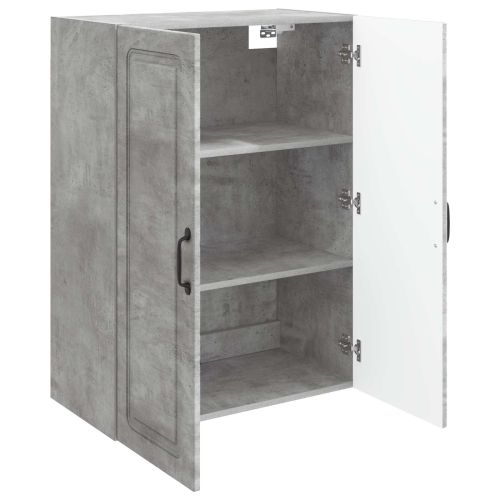 Стенно шкафче Бетонно сиво 66 x 34,5 x 90 см
