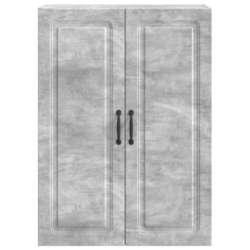 Стенно шкафче Бетонно сиво 66 x 34,5 x 90 см