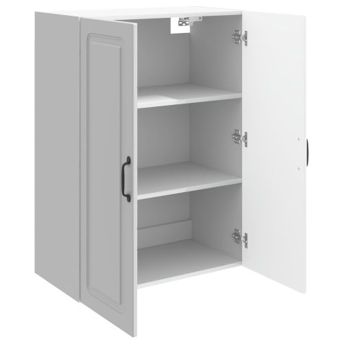 Стенно шкафче Бял гланц 66 x 34,5 x 90 см Инженерна дървесина