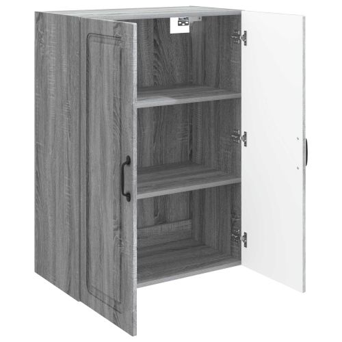 Стенно шкафче Сив Сонома 66 x 34,5 x 90 см Инженерна дървесина