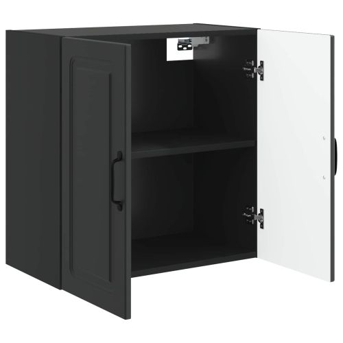 Стенно шкафче Черно 59 x 31 x 60 см Инженерна дървесина