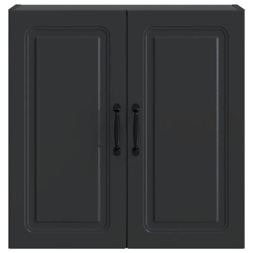 Стенно шкафче Черно 59 x 31 x 60 см Инженерна дървесина