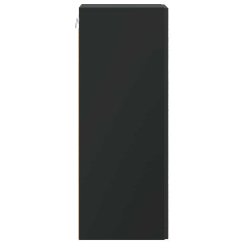 Стенно шкафче Черно 33 x 34,5 x 90 см Инженерна дървесина