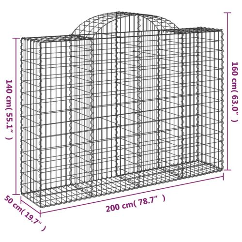 Габионни кошници арка 30 бр 200x50x140/160см поцинковано желязо