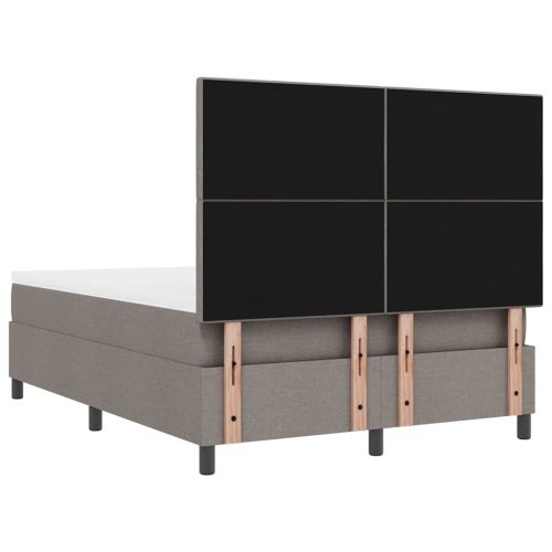 Легло с пружинирана основа с матрак Таупе 160 x 200 cm текстил