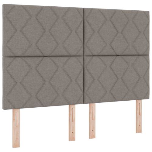 Легло с пружинирана основа с матрак Таупе 160 x 200 cm текстил