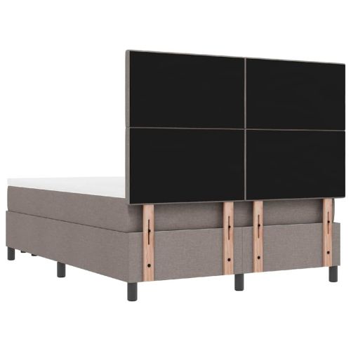 Легло с пружинирана основа с таблото Таупе 160 x 200 cm текстил