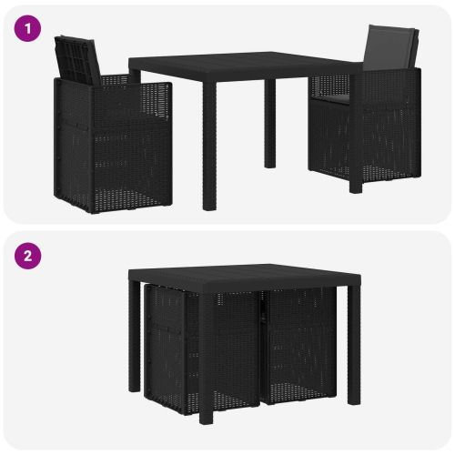 Комплект за хранене в градината с възглавница 3 pcs Антрацит ПП