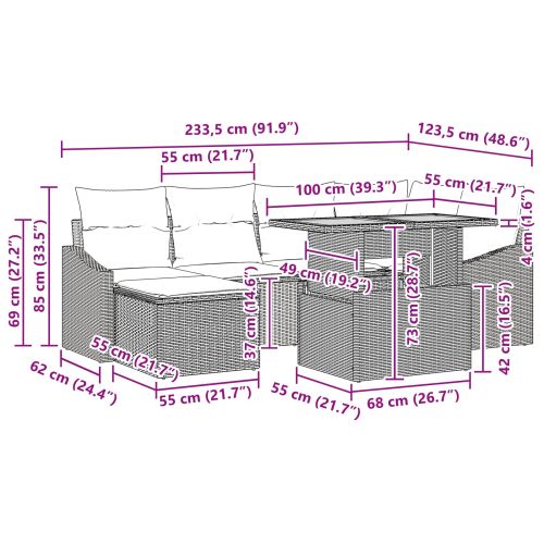 Комплект за хранене в градината 7 pcs Черен и Синьозелен