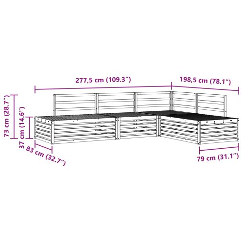 Комплекти дивани 5 Брой 277,5 x 198,5 x 73 см