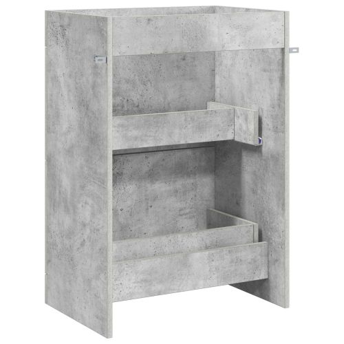 Кабинет под мивка за баня Бетонно сиво 56 x 37,5 x 81 см