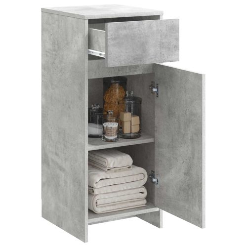 Шкаф за баня Бетонно сиво 35 x 36,5 x 85 см Инженерна дървесина