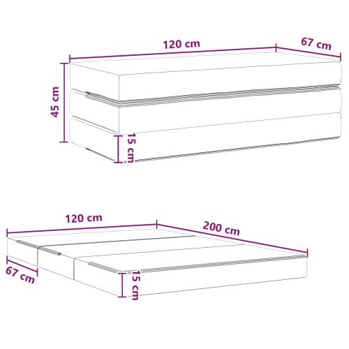 Сгъваем диван легло 120 x 67 x 45 см Синьо