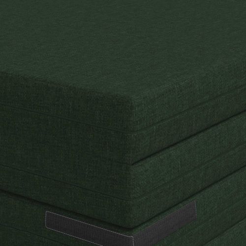 Сгъваем диван легло 140 x 67 x 45 см Тъмнозелено