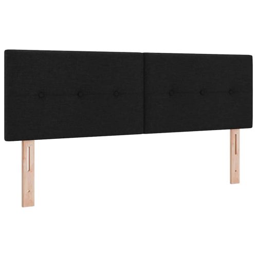 Легло с пружинирана основа с таблото Черно 140 x 190 cm текстил