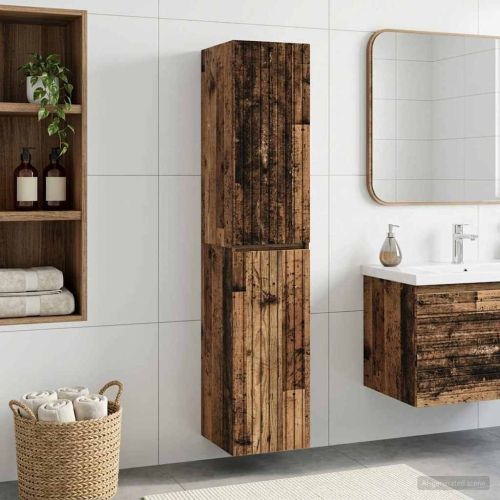 Стенно Баня Кабинет Старо дърво 33 x 34,5 x 160 см